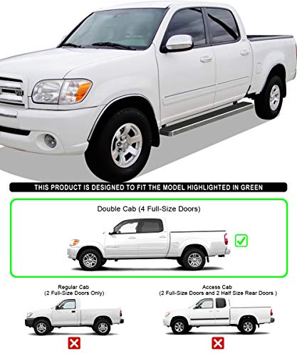 Estribos de acero inoxidable 6in para Toyota Tundra miniatura 2