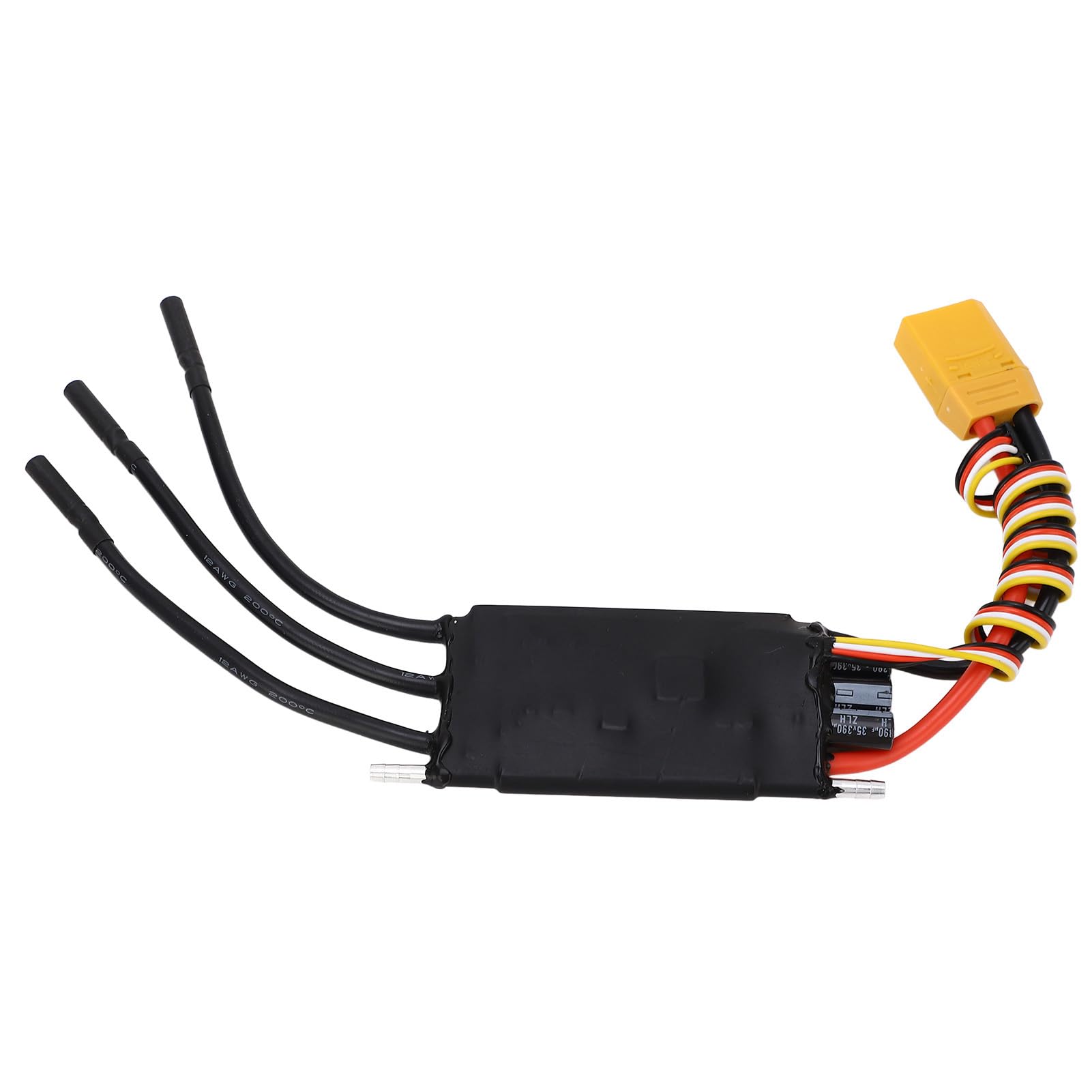 80A Zdalnie Sterowana łódka RC ESC Wodoodporny Trwały Elektryczny Regulator Prędkości dla Różnych Modeli Statków RC Czarny 96x43,5mm