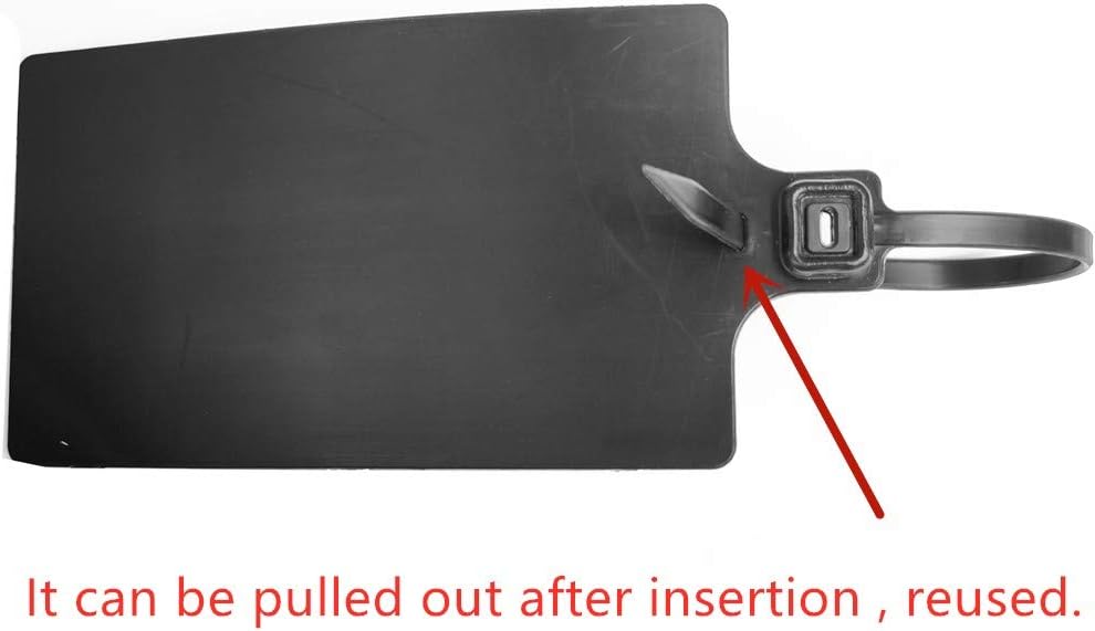Crazy Deals Plastic Seals Shipping Tags Logistics Use Big Sign Tie Large Label Tie, 255mm Total Length, Package of 100pcs (Black)