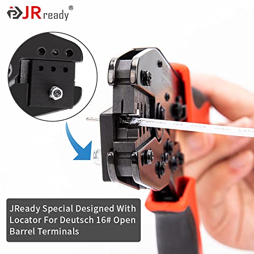 JRready ST6316 DT Deutsch Connector Kit, 2 Pin Connector,3,4,6,8,12 Pin Connector, Deutsch Crimp Tool (ACT-LY-16DT), Size 16 Stamped Contacts, Deutsch pin Kit