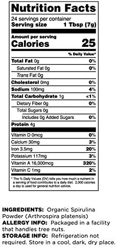 Terrasoul Superfoods Organic Spirulina Powder, 6 Oz, Vegan Protein, Green Superfood Boost for Smoothies, Detoxifying Elixirs, and Immune Support - Image 4