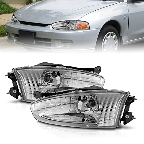 AmeriLite Crystal Headlights for Mitsubishi Mirage - Passenger and Driver Side AmeriLite Crystal Headlights for Mitsubishi Mirage - Passenger and Driver Side