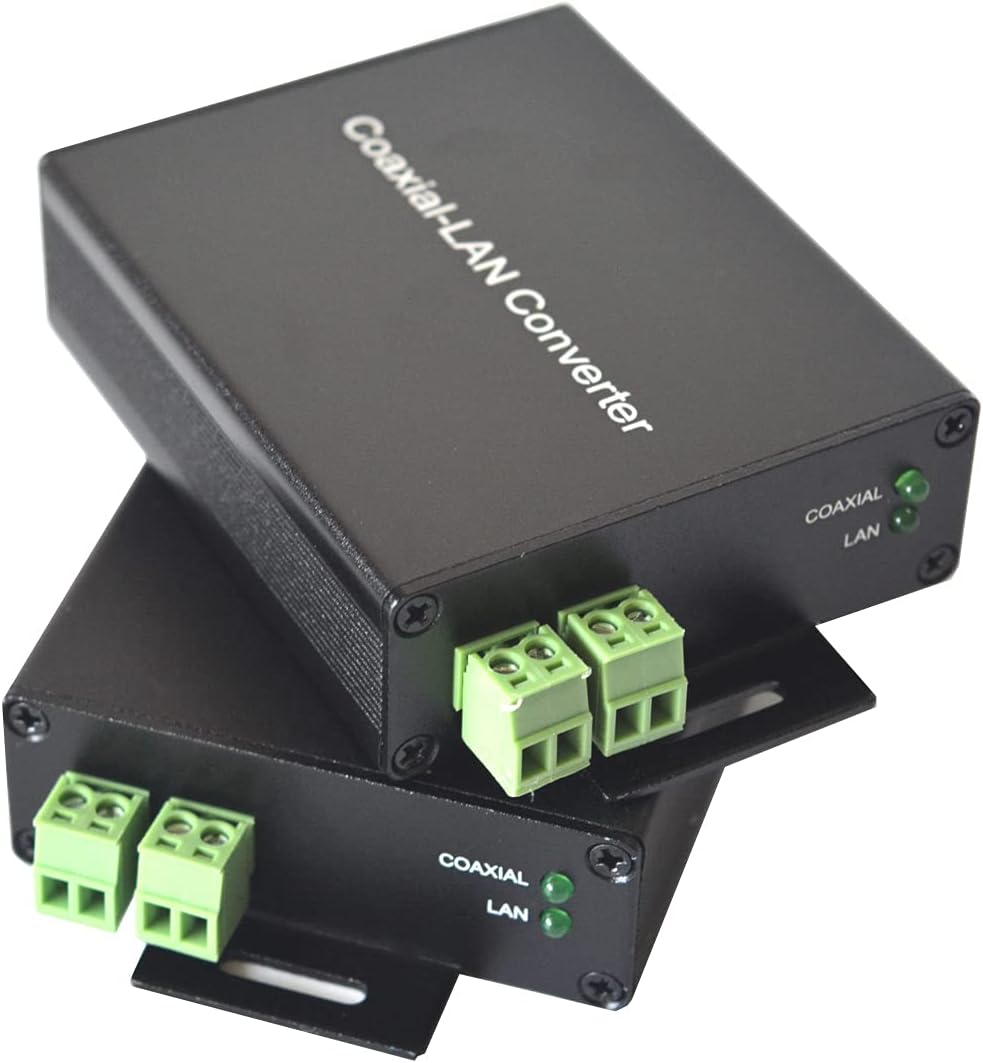 Ethernet Extender Kit (Pair) Over Twisted Pair/Telephone Wire/Phone line up to 2Km(6500ft) for HD Network IP Camera, Webcam