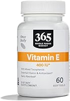 Vista 1 de 365 by Whole Foods Market, Vitamina E 400 UI con tocoferoles mixtos, 60