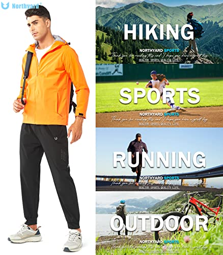 Northyard YDPM022-BLACK-M Men'S Athletic Running Pants Lightweight Workout Joggers Quick Dry Gym Sweatpants Active Sports Track Training Black M thumb #4
