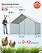 VEVOR Large Metal Chicken Coop with Run, Walkin Chicken Coop for Yard with Waterproof Cover, 6.5 x 9.8 x 6.5 ft, Spire Roof Large Poultry Cage for Hen House, Duck Coop and Rabbit Run