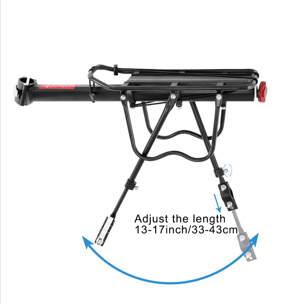 ThreeH Portabicicletas Trasero con Tablero de Guardabarros Capacidad de 110 lbs/50 kgs Ajustable Se Adapta a la mayoría de Las Bicicletas de montaña de 26-29"