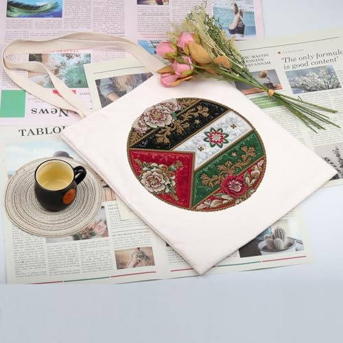 Bolsa Tote Floral Palestina 15.2 x 14 x 0.2 in miniatura 3