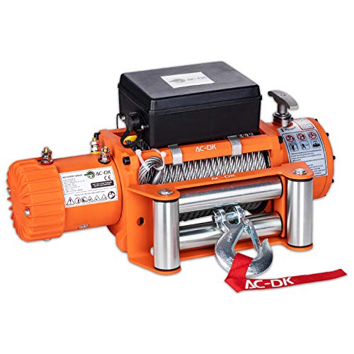 AC-DK 9500 lb Electric Winch Kit, 12V Waterproof IP67 Truck Winch with Steel Cable Rope, Excellent Towing Winch Come with Overload Protection, Wire Remote Control and 2 Wireless Remote Controls - Thumbnail 4