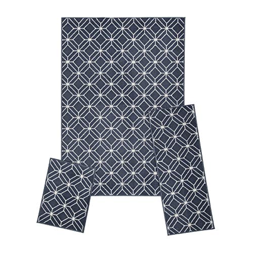 Woven Trends Modern Contemporary 3-Piece Rug Set, 5x7 Area Rug,