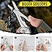 BIBURY Multitool Pocket Knife BI2056, Stainless Steel Multi Tool Knife with Clip, Folding Multitool EDC Knife with Magnetic Locking,Screwdriver,Large Scissors,Glass Breaker for Survival Camping Hiking