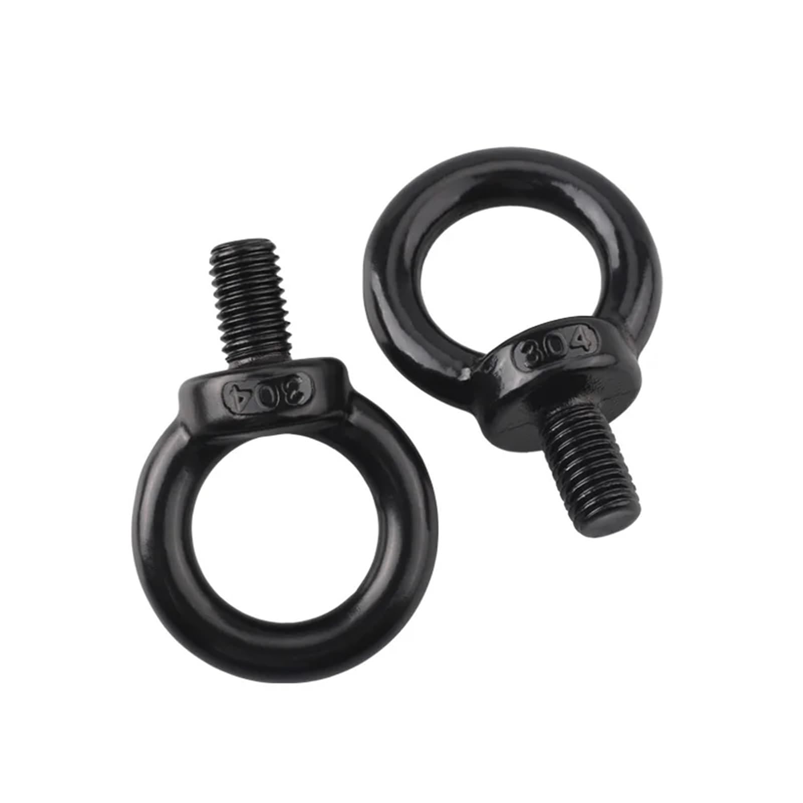 Tornillo De Ojo Perno de anillo elevación acero inoxidable negro Tornillos ojo marinos(M24X40 1PC)