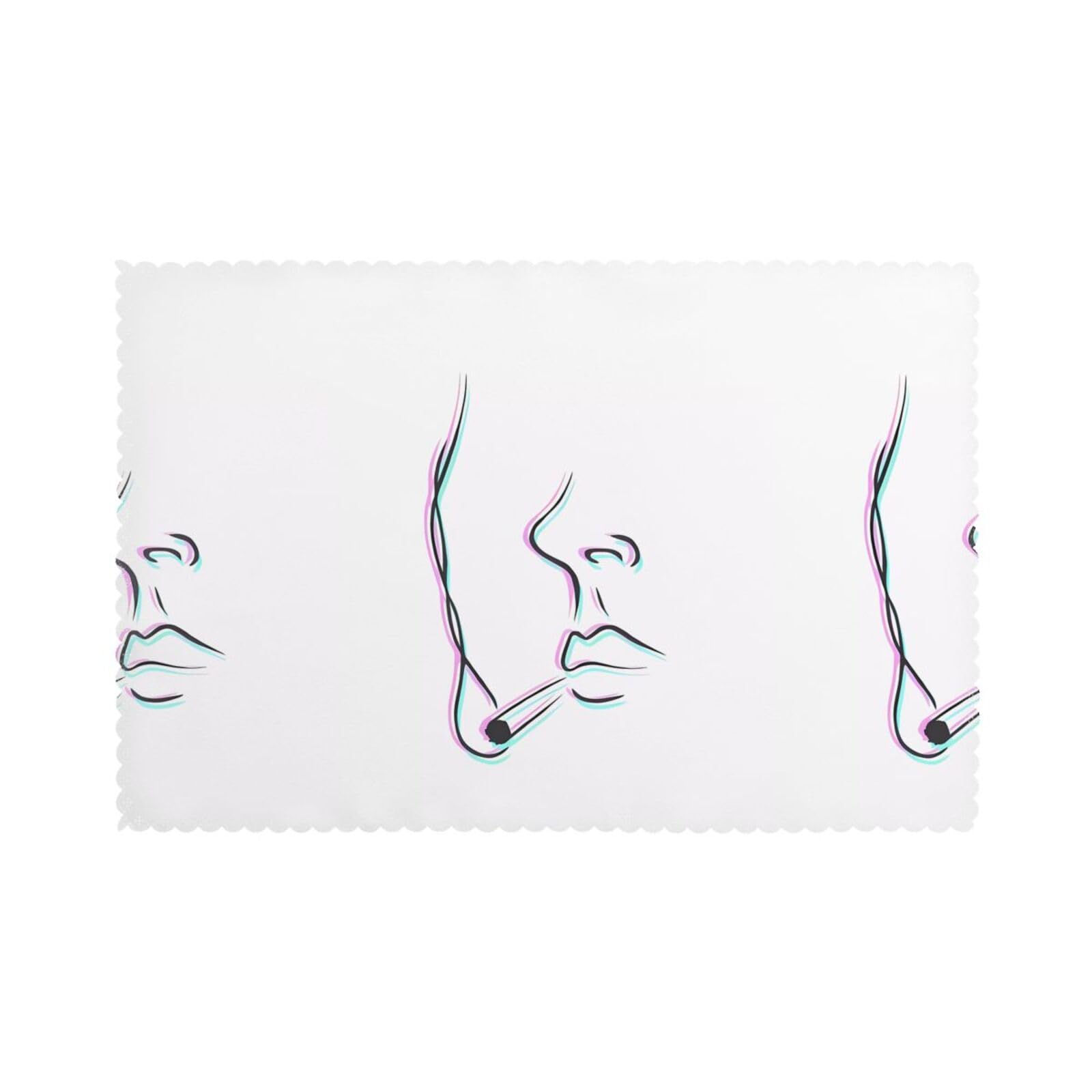 WHJSHOP Smoker Prints Placemats Set of 6 12x18in – Transform Your Table into a Cozy Haven for Memorable Meals