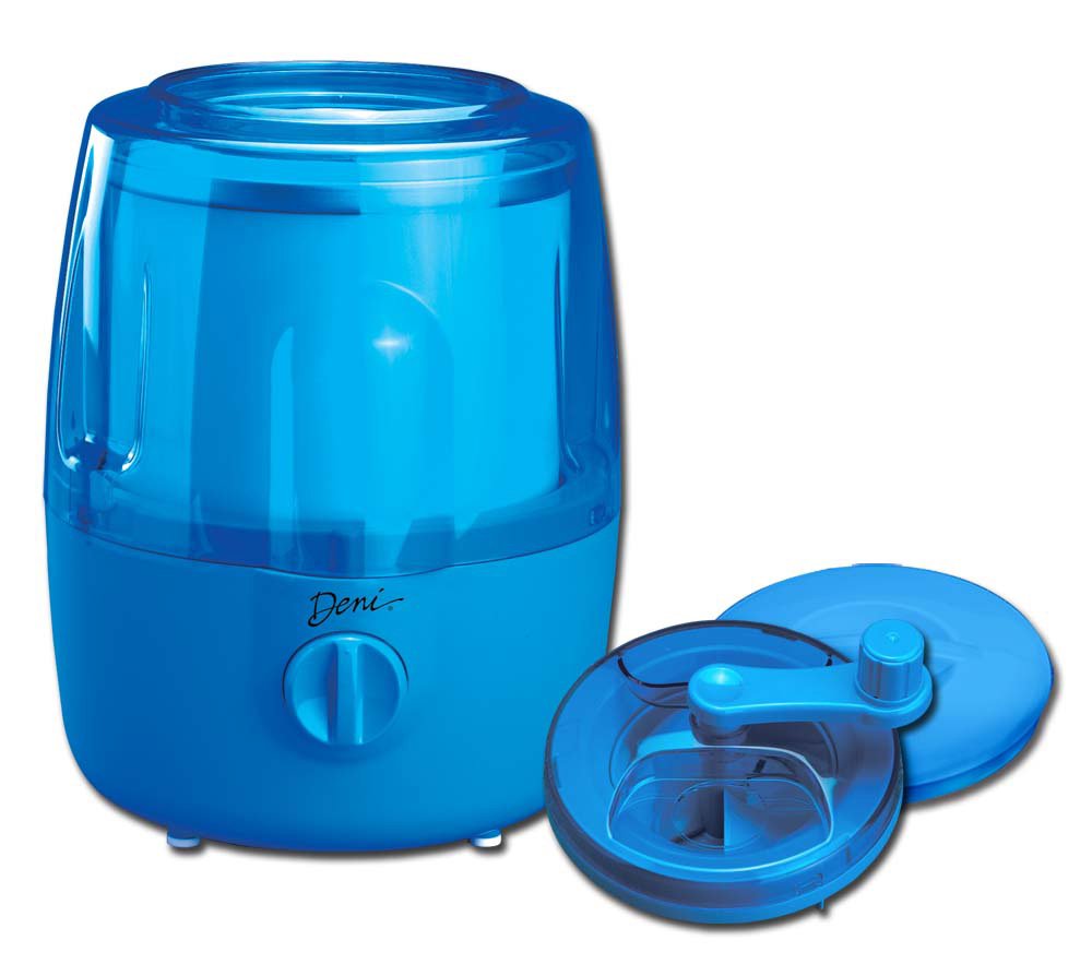Deni 5201 Fully Automatic 1-1/2-Quart Ice-Cream Maker with Candy Crusher, Blueberry