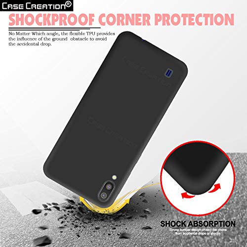 Image of Case Creation Luxurious OG Series for Samsung Galaxy M10 Case Cover,Anti-Dirty Slim Case Frosted Matte Cute Candy TPU Raised Bezel (Splash of Color) Back Cover for Samsung M10 -Black