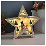 holzdekorationen für die frühlings- und sommerzeit Exquisite Stil, Blickfang LIPENLI Weihnachten fünfzackigen Stern-Beleuchtung, Weihnachtsmann Holzdekorationen, Geschenk Crafts