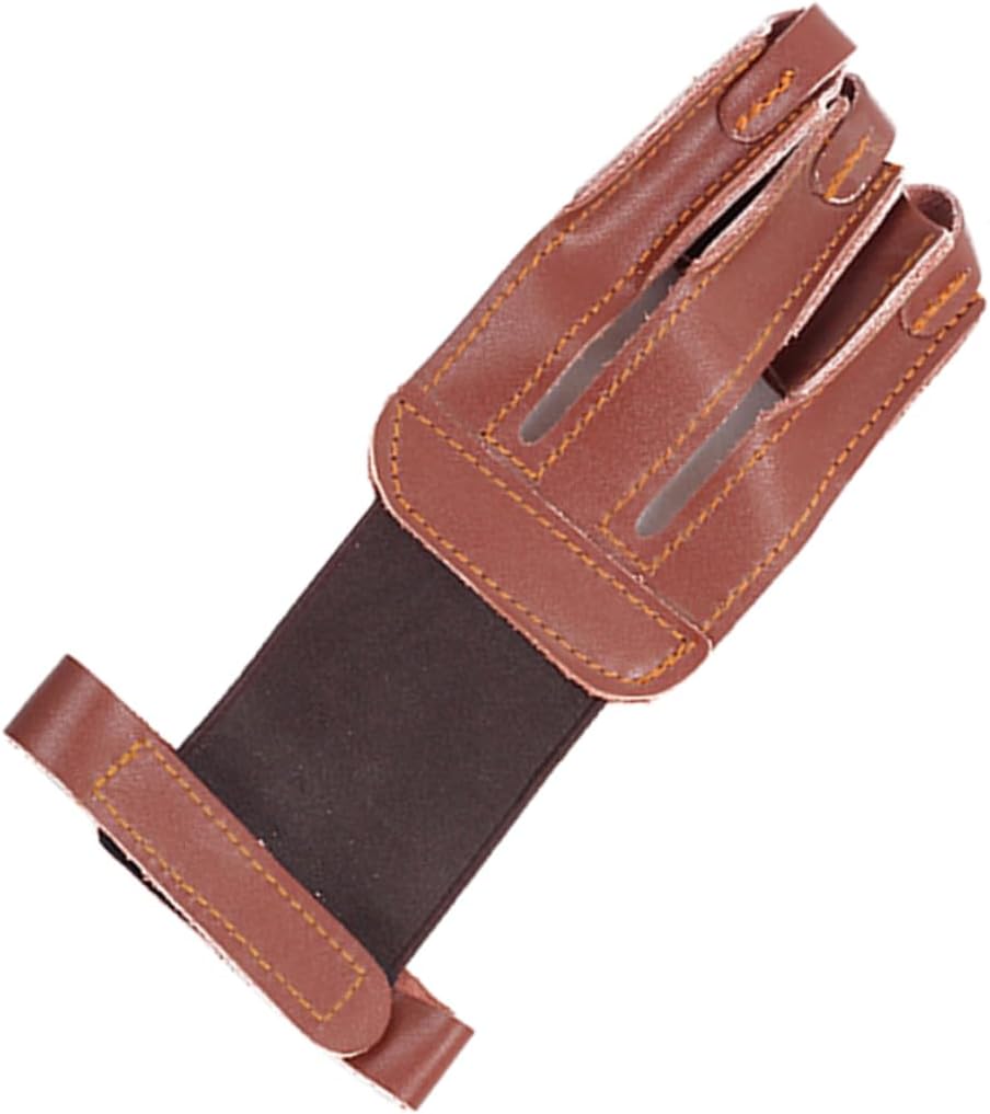 Totority 3pcs Finger Archery Gloves Arrow Hunting Glove Fit for Comfortable Use Random
