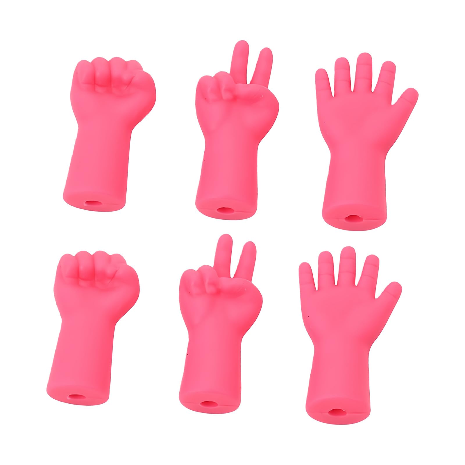 hogtnd 6pcs Knitting Needle Tip Protectors Hand Shape Knitting Stoppers Non-slip Crochet Tip Covers Crochet Caps