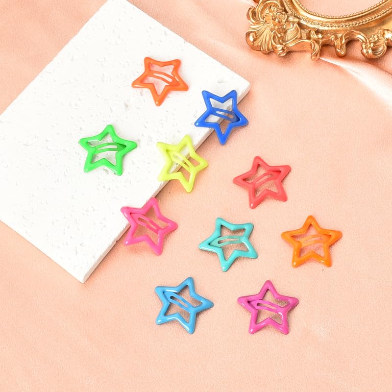 Pinzas para cabello brillan en oscuridad estrellas 10 pzas miniatura 7