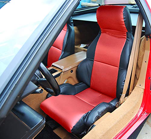 Iggee Artificial Leather Custom Made Original fit Front Seat Covers Designed for 84-93 Chevy Corvett