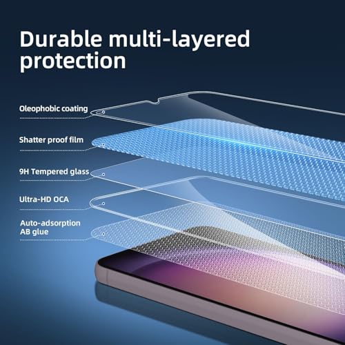 Image of NEW'C 3 Pack Designed for Samsung Galaxy S24 Plus / S24+ 5G Screen Protector Tempered Glass,Case Friendly Ultra Resistant