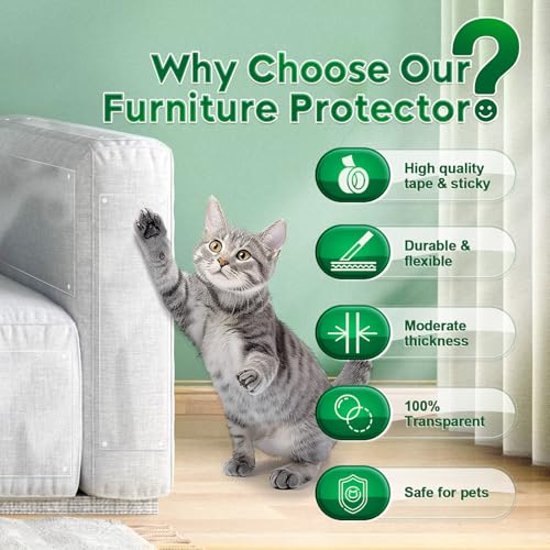 Lanbeide LBD 14-001 Cat Scratch Furniture Protector, 10 Pack Couch Protector From Cat Claws thumb #2