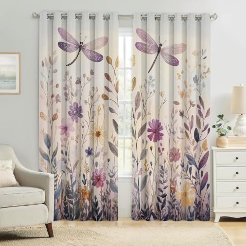 Rideaux occultants anti froid violet 140x245 drap isolant phonique à œillets - 6