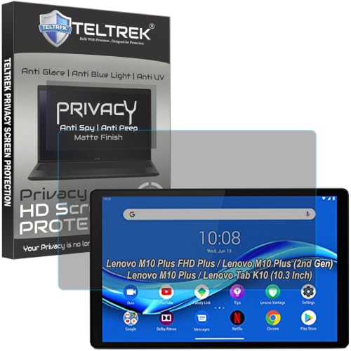 Image of Privacy Matte Anti Peep Screen Guard Compatible With Lenovo M10 Plus /M10 FHD+ 2nd Gen /Lenovo Tab K10 (10.3 inch Inch Tablet) Anti Spy Screenguard Not a Tempered Glass Screen Protector