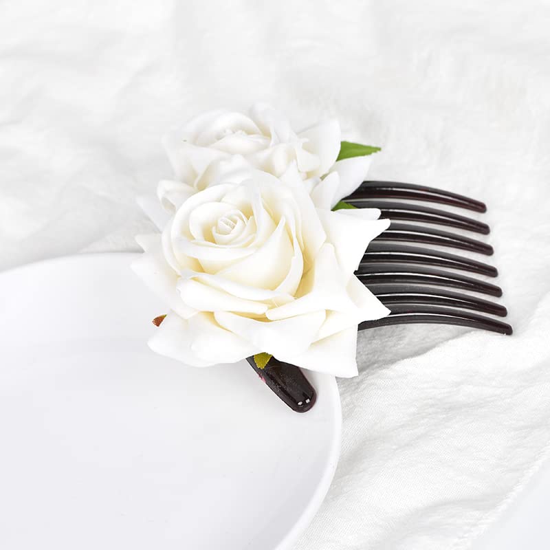 Accesorios de Pinza para el Cabello con Flores de Rosa Artificiales para Mujeres y Niñas miniatura 3