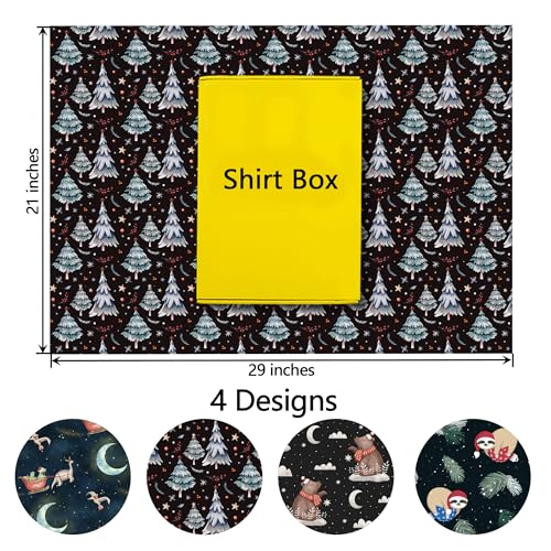 image for GIOLNIAY GIOLAINY Black Christmas Wrapping Paper for Kids Boys Girls -