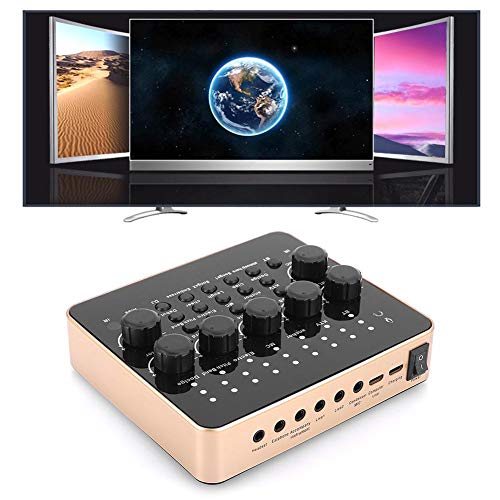 Audio Mixer,Nieuwe KTV Live Broadcast Externe Geluidskaart 3D Microfoon Opname USB Mixer voor Computer - Image 7