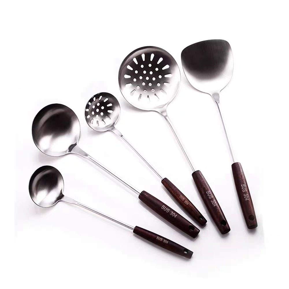 Ensemble de cuisine avec louche et pelle en inox pour partager de bons repas en famille