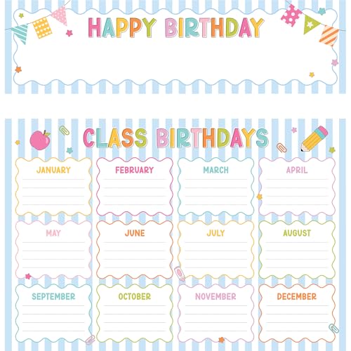 Bandes de tableau d'anniversaire réutilisables au style bohème moderne