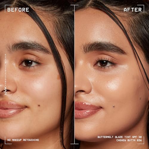 NYX PROFESSIONAL MAKEUP Buttermelt Glaze Soft Glow Skin Tint + SPF 30, Up To 12HR Wear, 03 Cashew Butta - Image 4