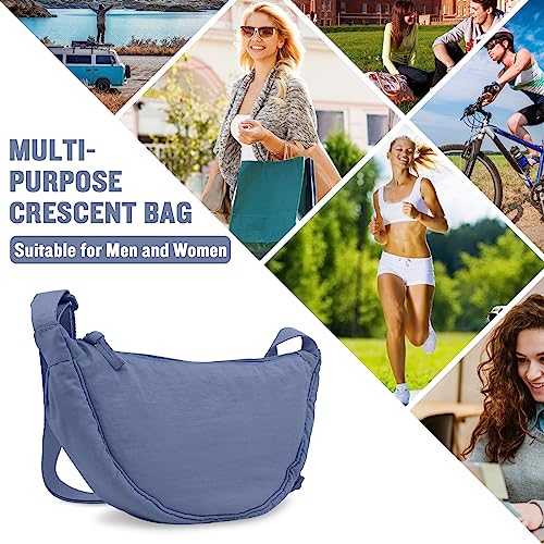 Image of Nylon Crescent Crossbody Bag for Women Men, Small Travel Sling Bag