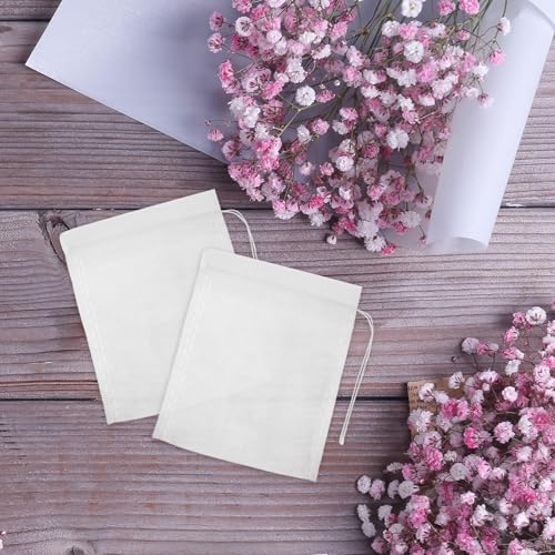 Bolsitas reutilizables de muselina con cordón para especias y té miniatura 4