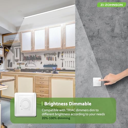 Image of Dimmable LED Shop Lights 4FT,30W 4500LM,6CCT Tunable,Plug-in Garage Lights