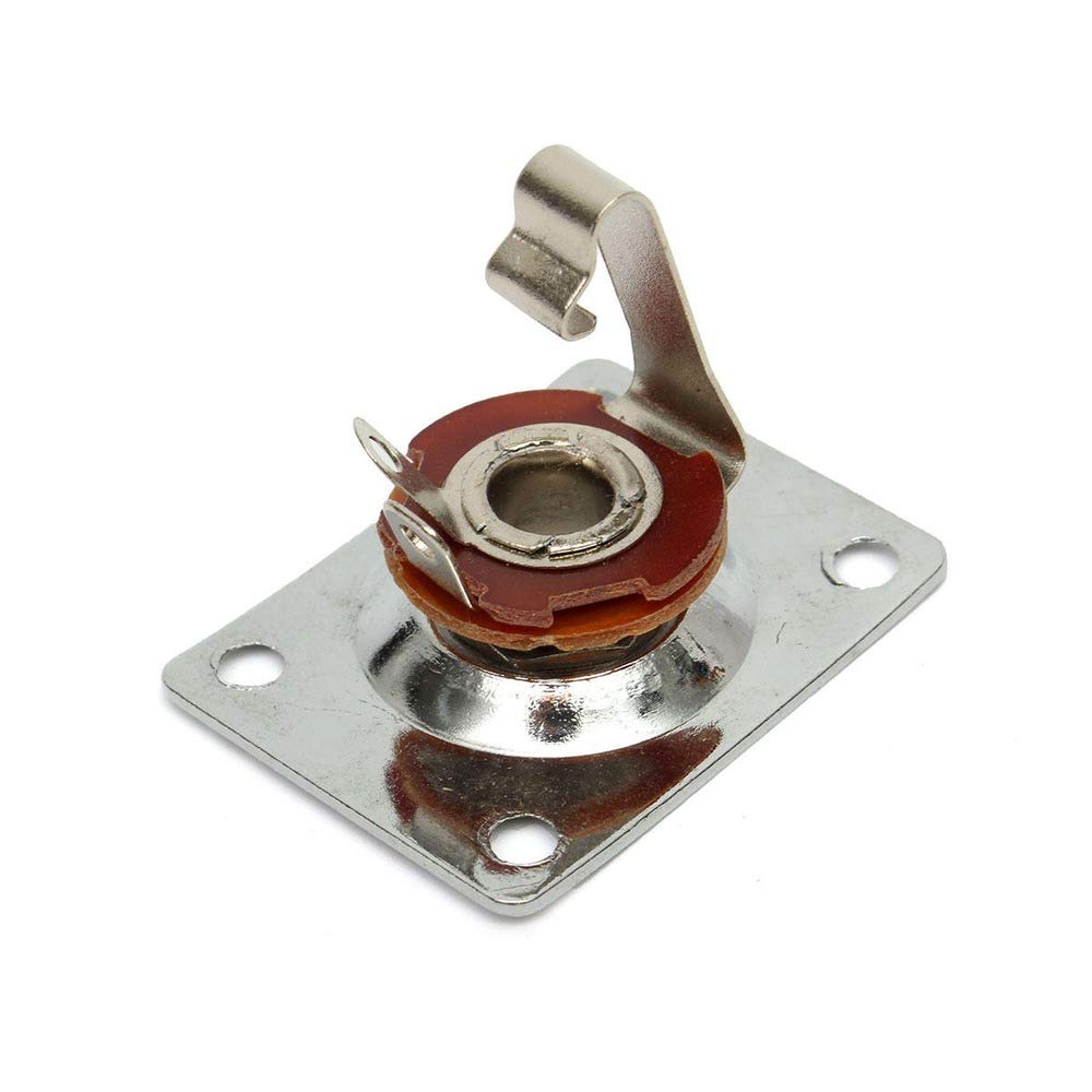 Jack Piastra Per Chitarra Elettrica – Supporto In Metallo 30x26mm – Ricambio Per Tele