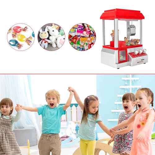 Dhouse Candy Grabber Süßigkeitenautomat Machine Dispenser Machine Spiel Candy Clip und Dispenser Grab Hand Slot Machine Rot