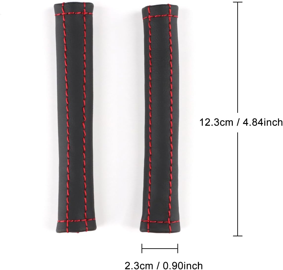 KUNGKIC for Toyota GR86 Subaru BRZ 2021 2022 2023 2024 2025 Seat Belt Pads Cover Kit PU Leather Interior Decoration Accessories 2PCS Black