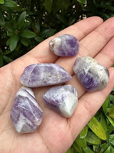 Image of 1 /2 LB Chevron Amethyst Tumbled Stones, Polished Chevron Amethyst Gemstone, Chevron Amethyst Healing Crystals (Chevron Amethyst)