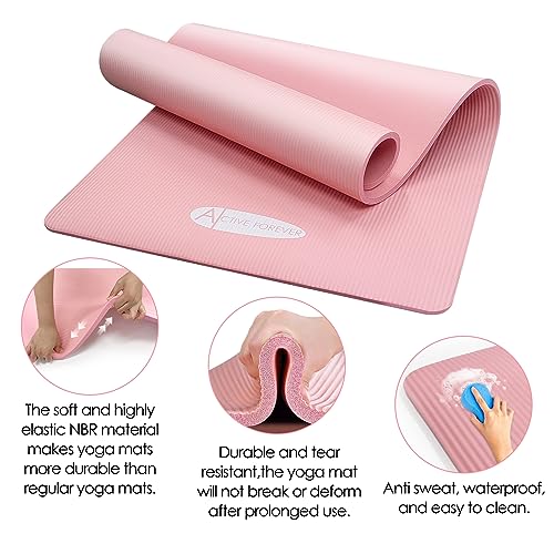 NBR Yoga Mat, Non Slip Exercise Mats with Bag, Thick Foam Mats Ideal for HIT Pilates Sit Ups Planks, Workouts Home Gym Equipment Accessory for Men Women,183×60×1cm - Image 4