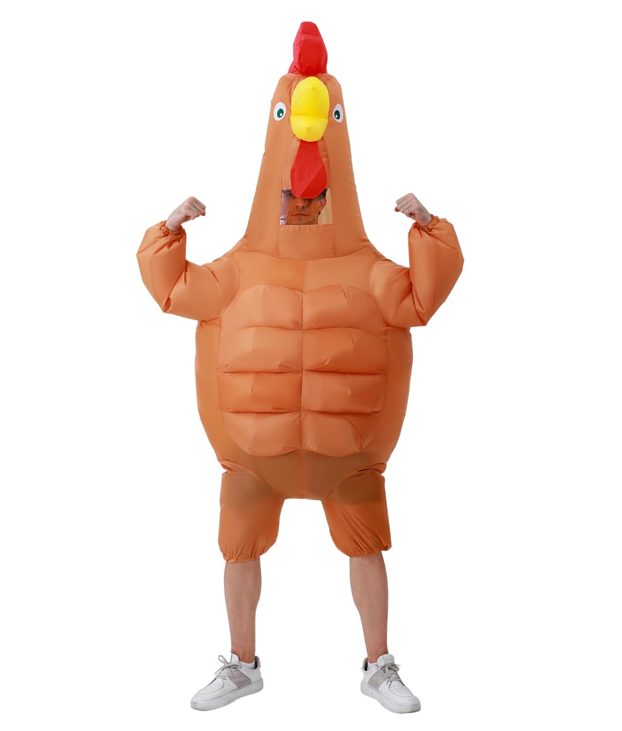 RHYTHMARTS Disfraz Inflable de Pollo para Adulto - Disfraz de Gallo Hinchable