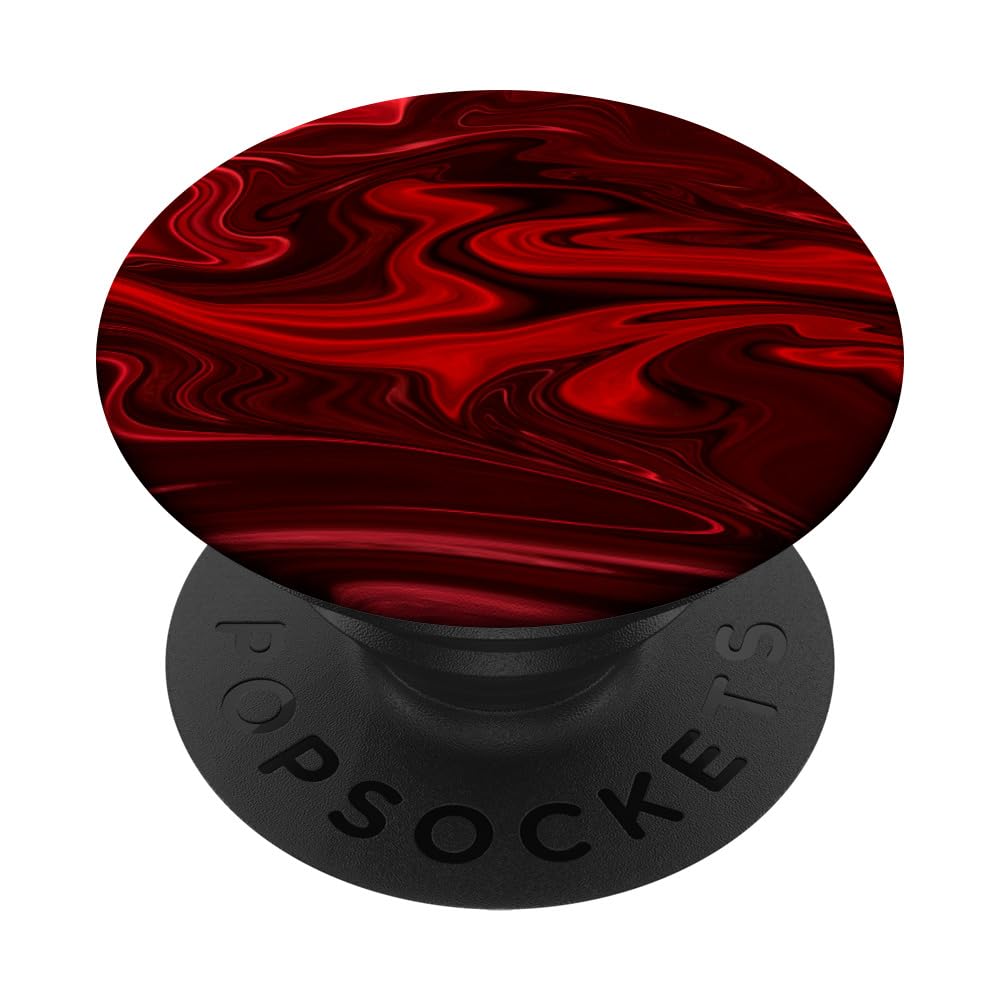 Stylish Swirls | Red PopSockets PopGrip: Swappable Grip for Phones & Tablets PopSockets Adhesive PopGrip