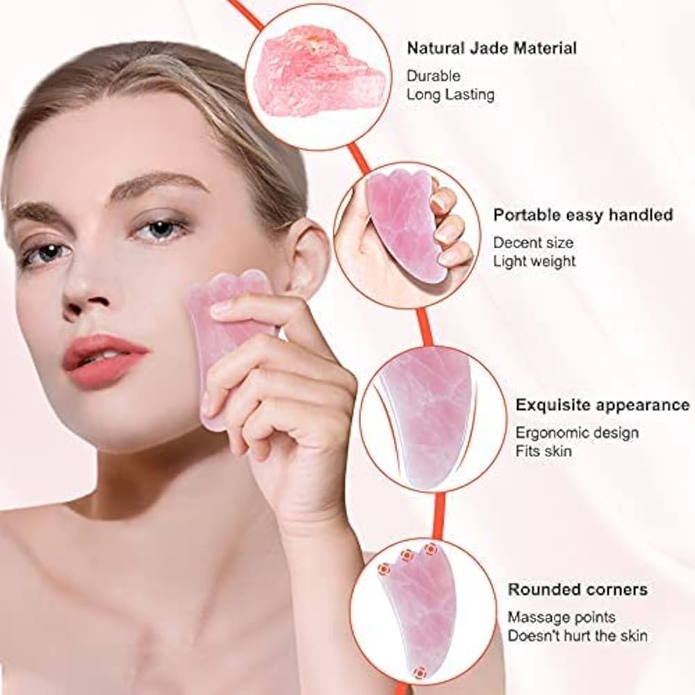I-LOG Guasha-ro/美顔器　ピンク I-LOG Guasha-ro Face Sculpting Device Metal Gua Sha Facial