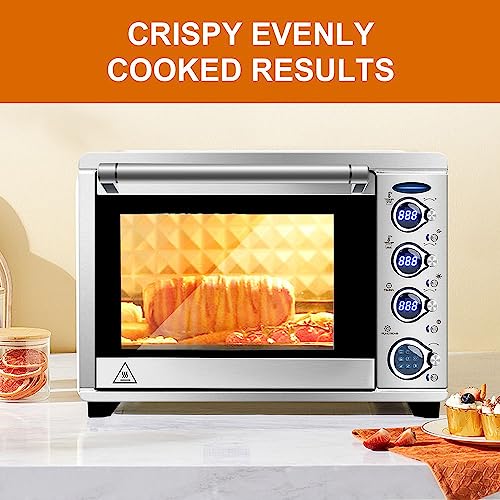 38QT-XXL-Convection-Toaster-Oven-9-in-1-Digital-Convection-Oven-Countertop-Stainless-Steel-Oven-Air-Fryer-with-75-Recipes-Accessories-for-6-Slice-Toast-12-Pizza-for-Family-Feasts