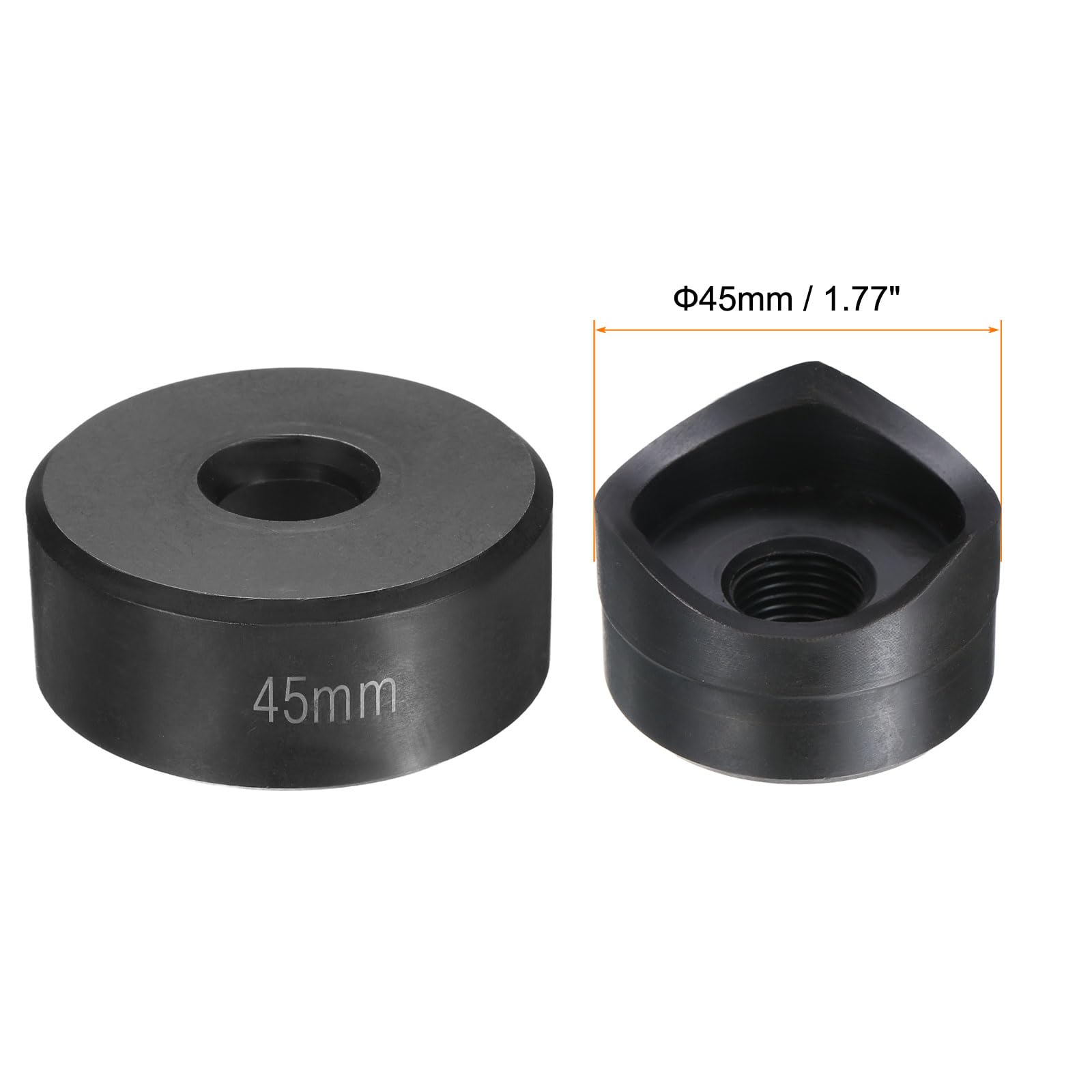 QUARKZMAN Emporte-Pièce Métallique Pour Trous 45mm Acier À Roulement Noir | Acier Inoxydable, Coupe Précise, Kit Manuel, Pour Perçage, Pour Plaque Métallique Évier