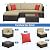 Yaheetech Patio Furniture Set, 5-Piece Outdoor/Indoor Rattan Wicker Sofa Set w/Glass-top Table & Cushions, All-Weather Conversation Lounge Set for Porch/Yard/Poolside/Balcony - Brown/Khaki