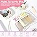 2Pcs Chenille Letter Bag,Clear Makeup Organizer Bag,Waterproof Travel Snack Pouch for Travel, Makeup, Gym,Zippered Cosmetic Tote for Women & Girls, Colour, Clear Cosmetic Bag