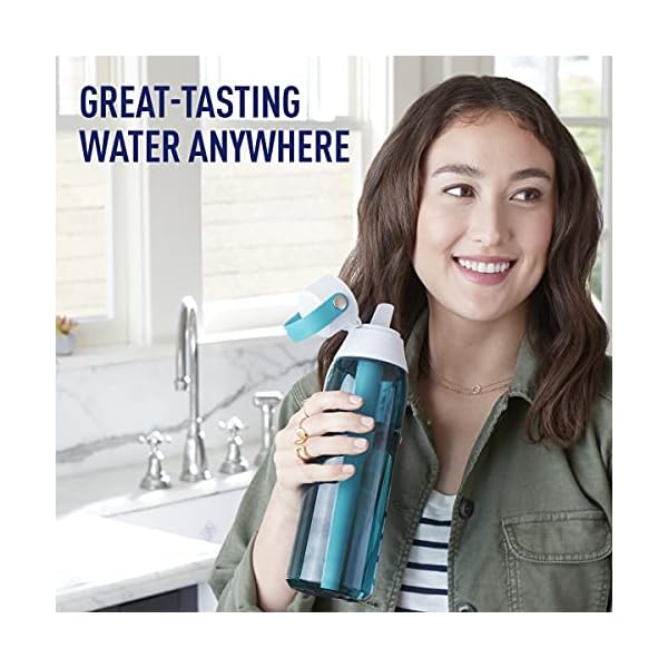 Brita-Plastic-Water-Filter-Bottle-26-Ounce-1-Sea-Glass Brita Insulated Filtered Water Bottle with Straw, Reusable, Christmas Gift and Stocking Stuffer For Men and Women, BPA Free Plastic, Sea Glass, 26 Ounce